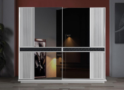 Bedroom Wood Wardrobe Luxury Design Cabinets Modern Gray new